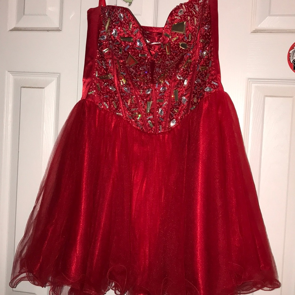 May Queen Couture Embellished Prom Dress